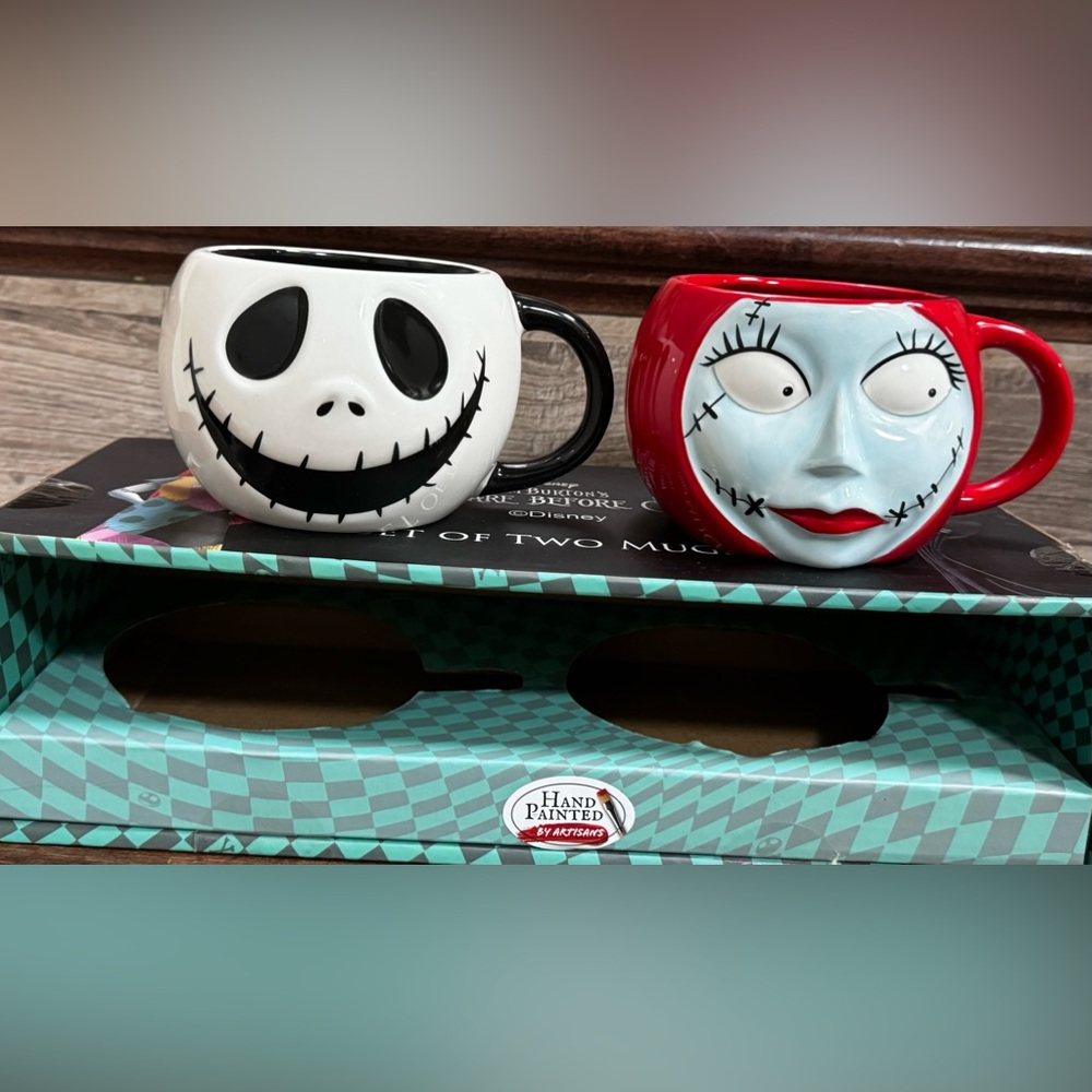 🥰 The Nightmare Before Christmas Jack Skellington and Sally Boxed Mug Set